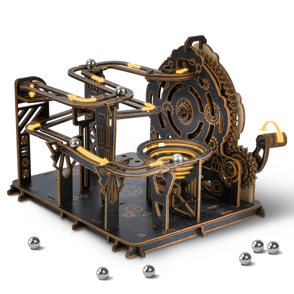 Steampunk Marble Run 3D Wooden Puzzle