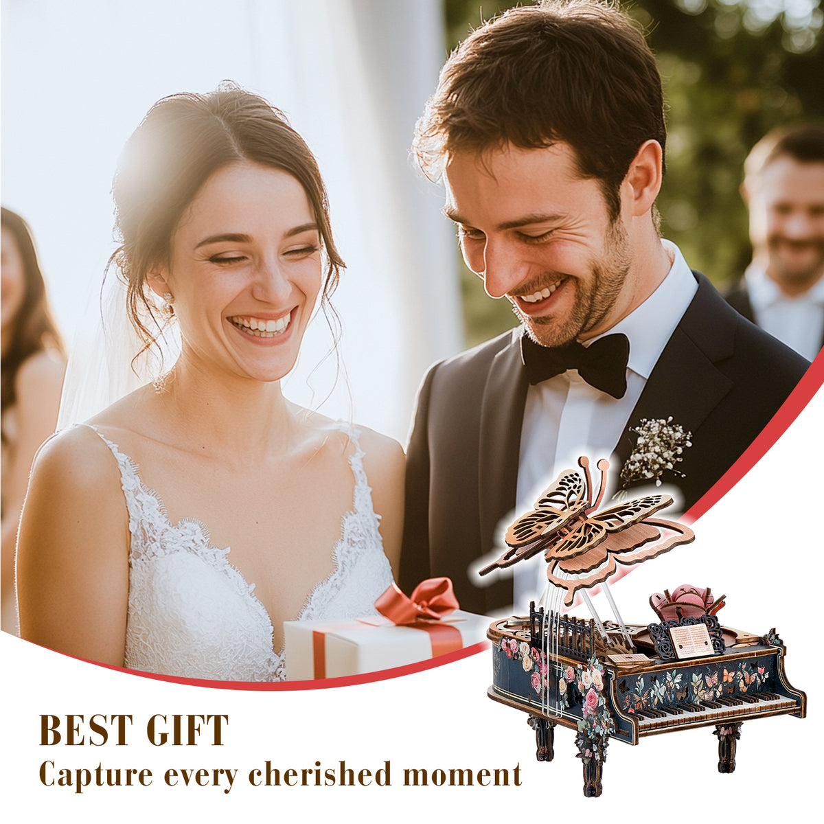 Waltz of Butterfly Mechanical DlY Kit, 3D Wooden Music Box
