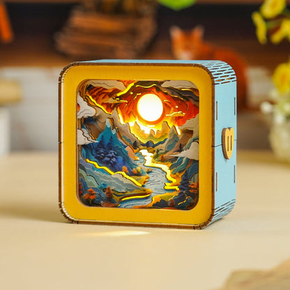 3D Wooden Puzzle Night Light, DIY kits for adults