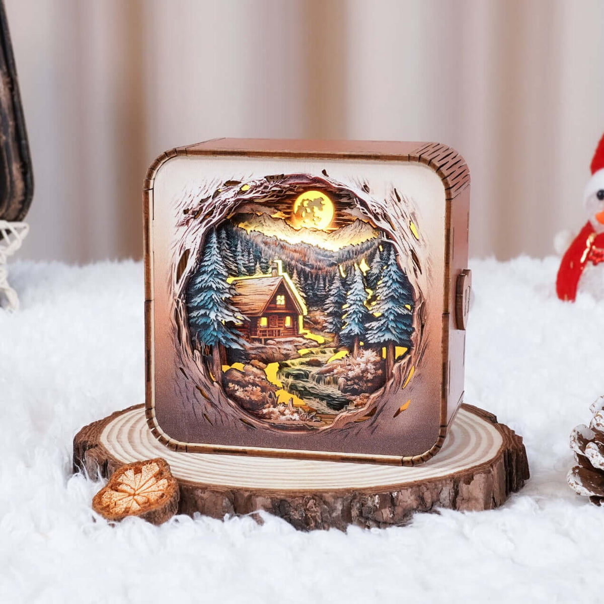 3D Wooden Puzzle Night Light, DIY kits for adults