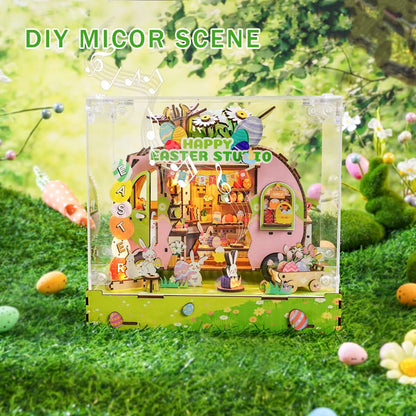 DIY miniature house kit, dollhouse kit for adults