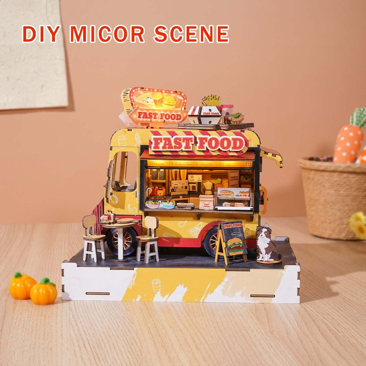 DIY miniature house kit, dollhouse kit for adults