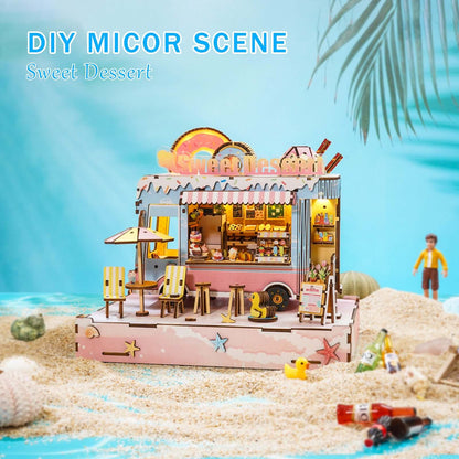 DIY miniature house kit, dollhouse kit for adults