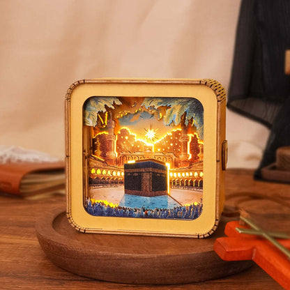 3D Wooden Puzzle Night Light, DIY kits for adults