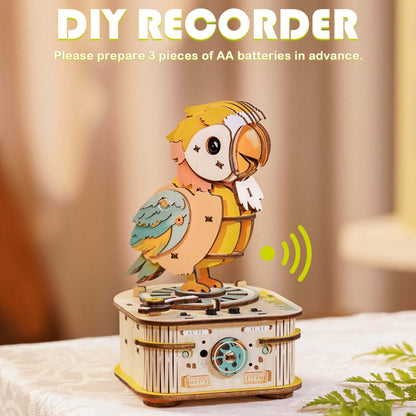 Cute Parrot - STEM Wooden DIY Recorder Kit for Kids