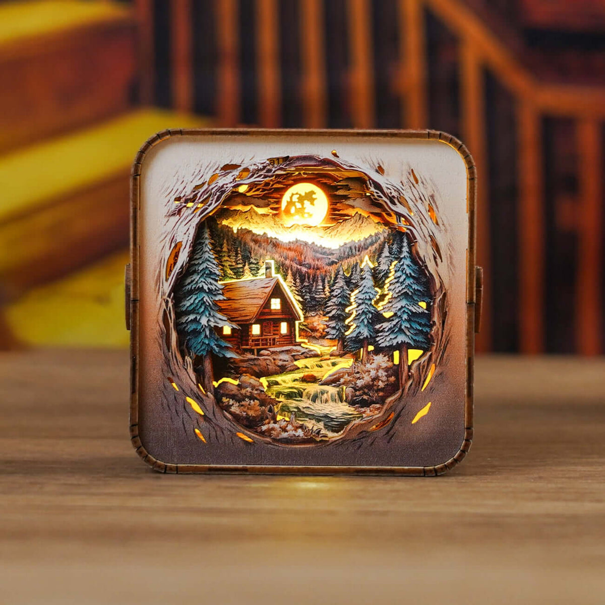 3D Wooden Puzzle Night Light, DIY kits for adults