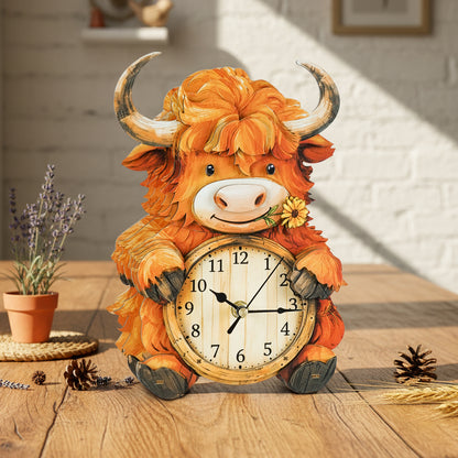 Plateau Yak 3D Wooden Puzzle Clock, Gift  for DIY Lovers, Home Decor