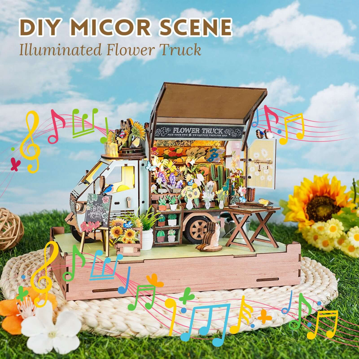 DIY miniature house kit, dollhouse kit for adults