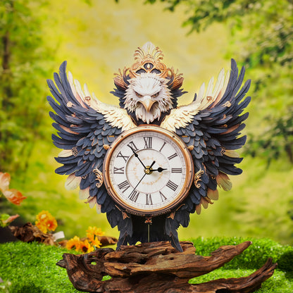 Majestic Eagle 3D Wooden Puzzle Clock, Gift  for DIY Lovers, Home Decor