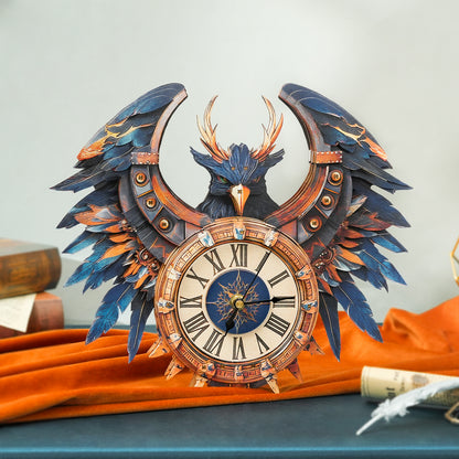 Thunderwing Sovereign 3D Wooden Puzzle Clock, Gift  for DIY Lovers, Home Decor