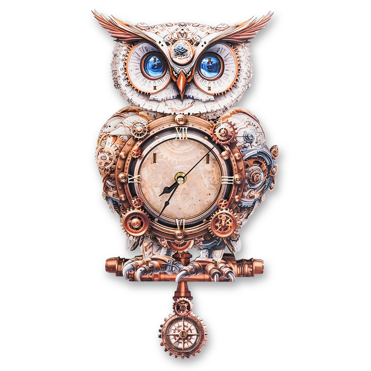 Mechanical Owl 3D Wooden Puzzle Clock, Gift  for DIY Lovers, Home Decor