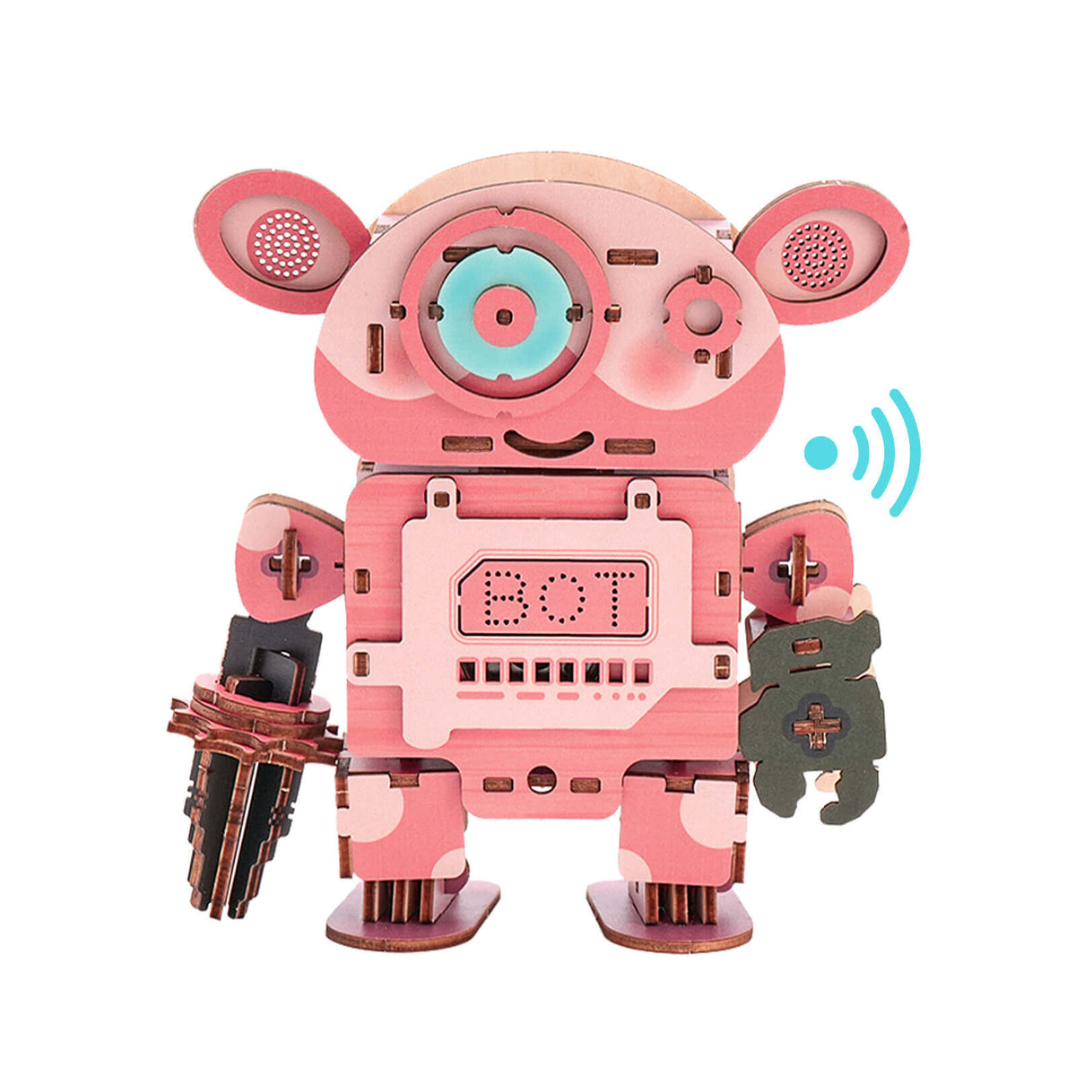 Benny Bear Robot - STEM Wooden DIY Recorder Kit for Kids