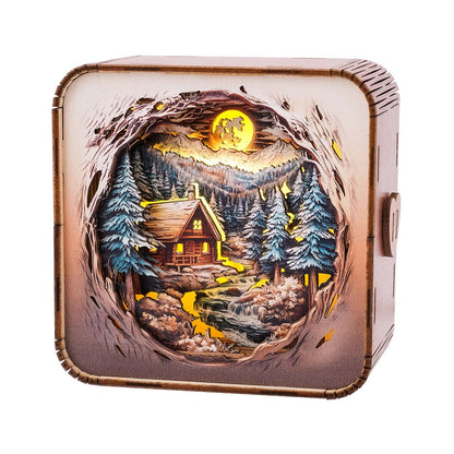 3D Wooden Puzzle Night Light, DIY kits for adults