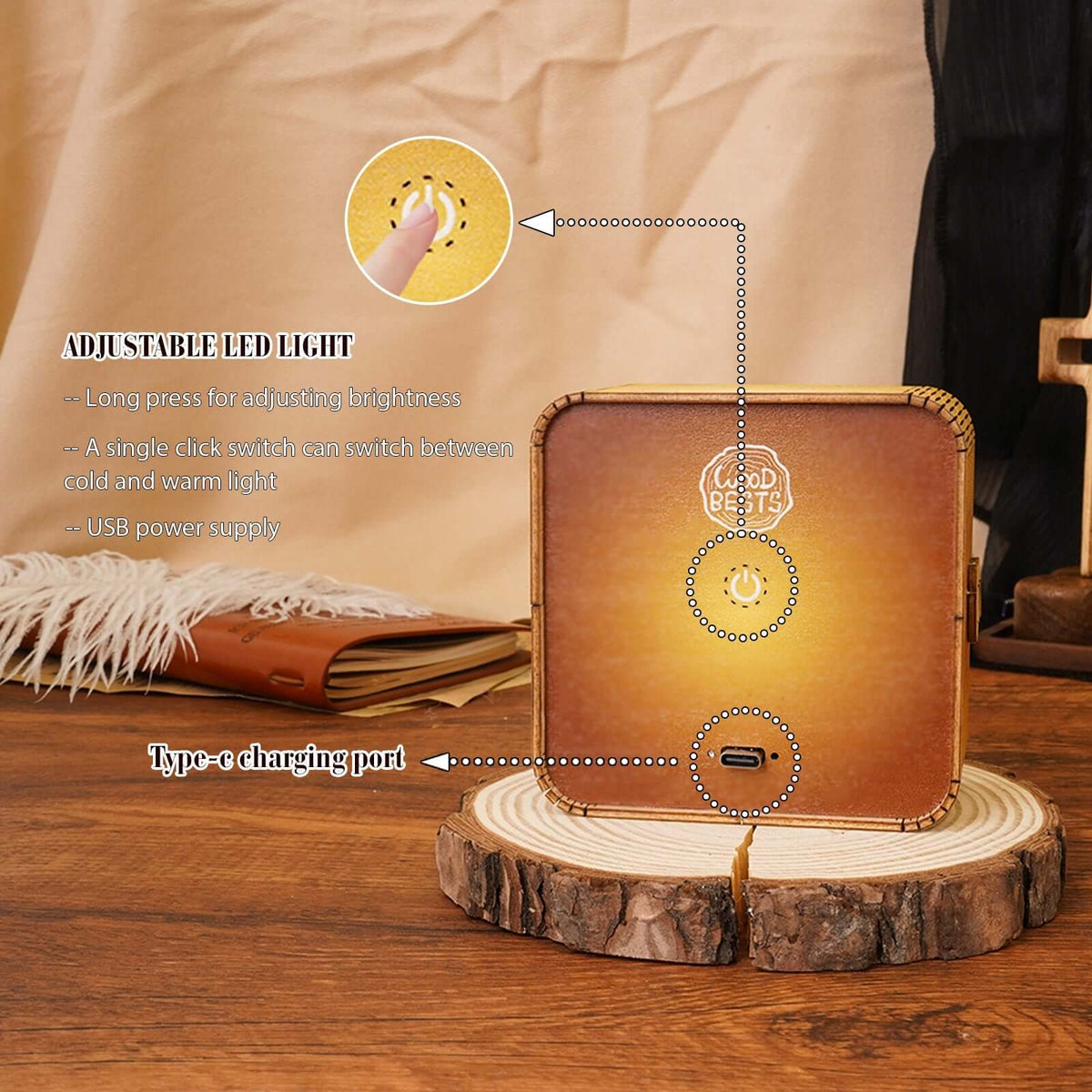 3D Wooden Puzzle Night Light, DIY kits for adults