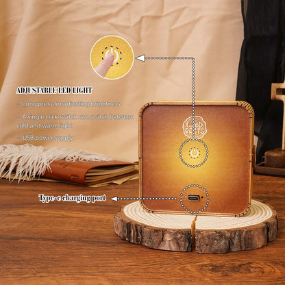 3D Wooden Puzzle Night Light, DIY kits for adults