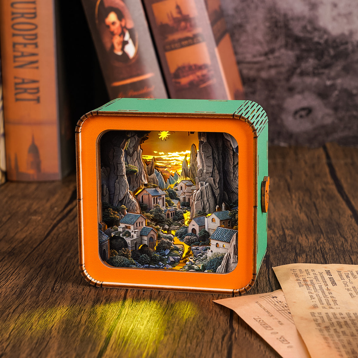 Valley Village - 3D Wooden Puzzle Night Light