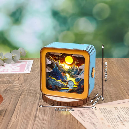 3D Wooden Puzzle Night Light, DIY kits for adults