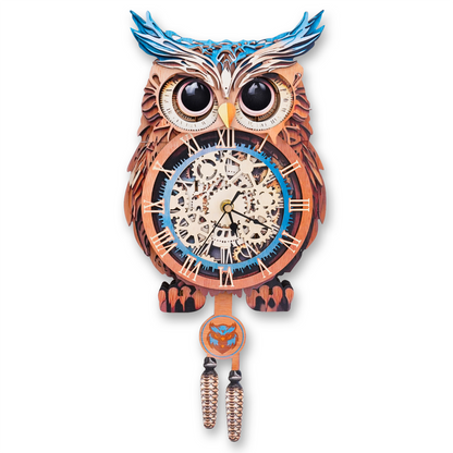 Owl DIY 3D Wooden Puzzle Clock, Gift  for DIY Lovers, Home Decor