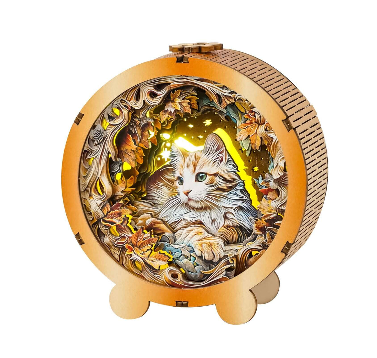3D Wooden Puzzle Night Light, DIY kits for adults