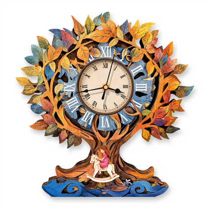 Tree of Life 3D Wooden Puzzle Clock, Gift  for DIY Lovers, Home Decor