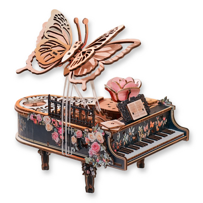 Waltz of Butterfly Mechanical DlY Kit, 3D Wooden Music Box