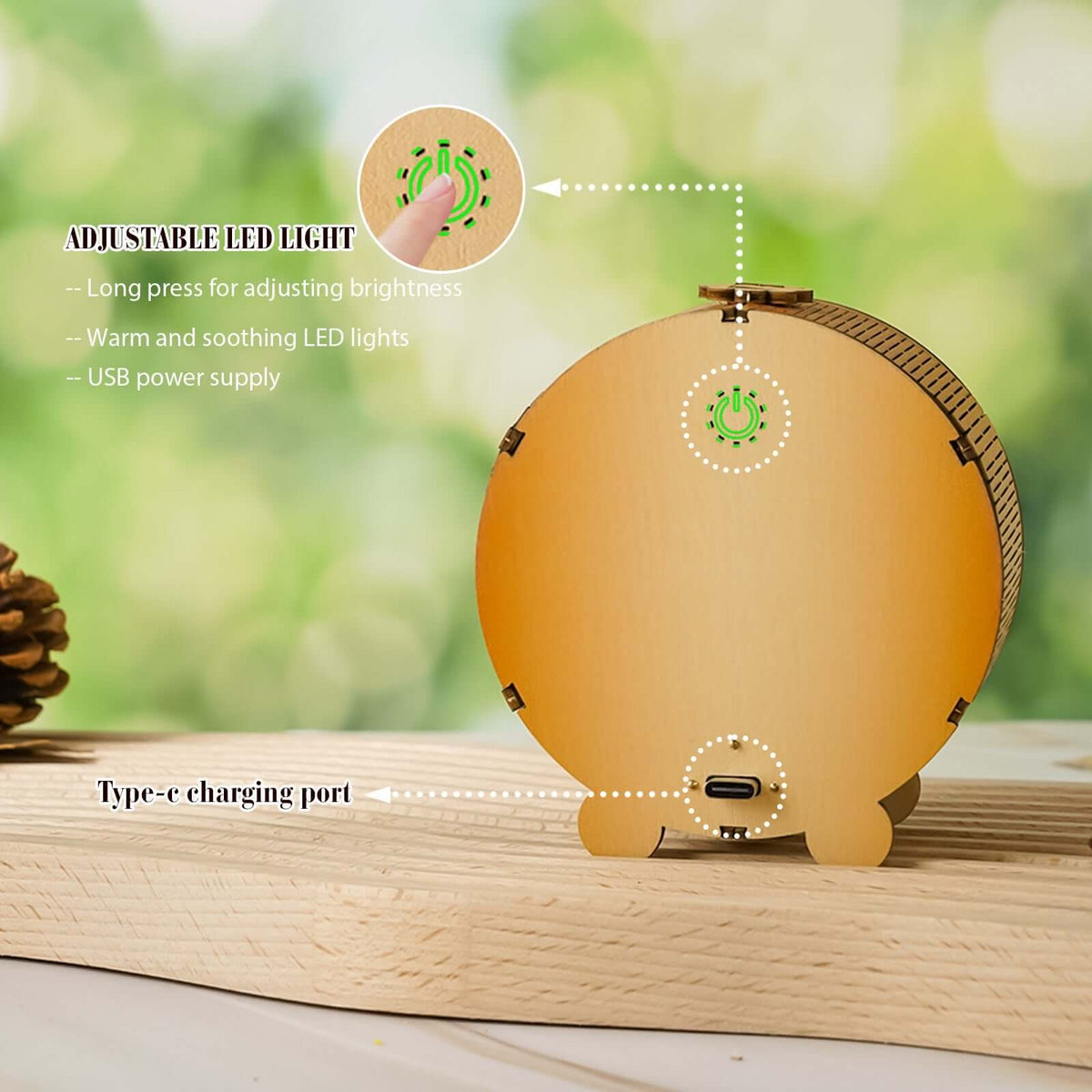 3D Wooden Puzzle Night Light, DIY kits for adults