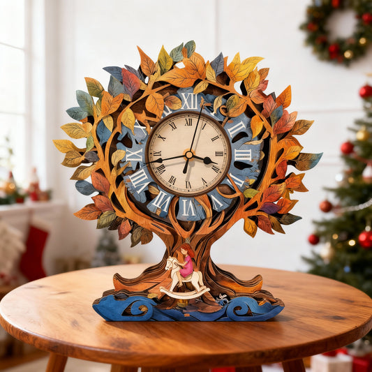 Tree of Life 3D Wooden Puzzle Clock, Gift  for DIY Lovers, Home Decor