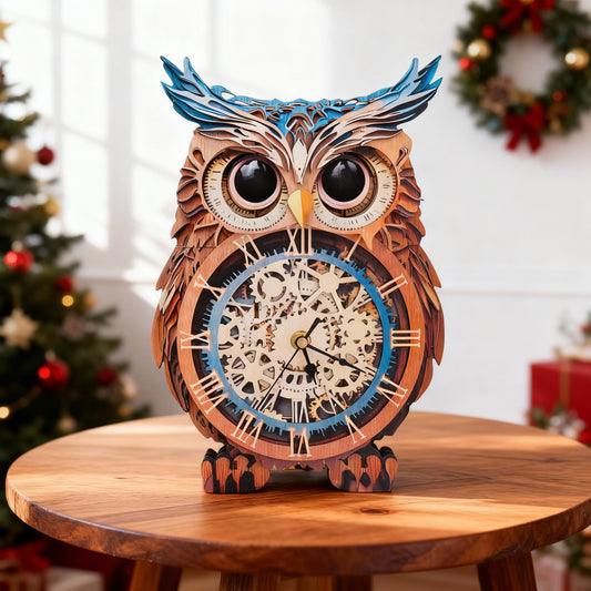 Owl DIY 3D Wooden Puzzle Clock, Gift  for DIY Lovers, Home Decor