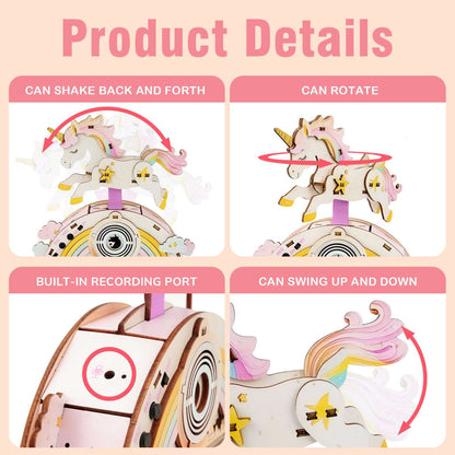 Strolling Unicorn - STEM Wooden DIY Recorder Kit for Kids