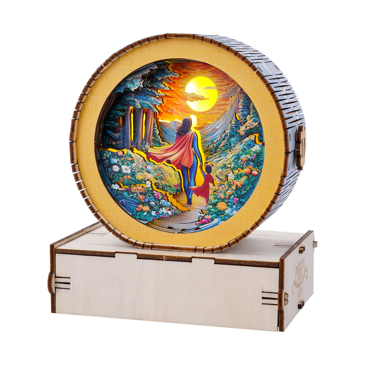 3D Wooden Puzzle Night Light, DIY kits for adults