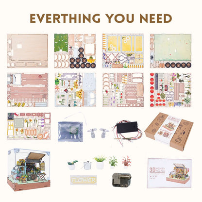 DIY miniature house kit, dollhouse kit for adults