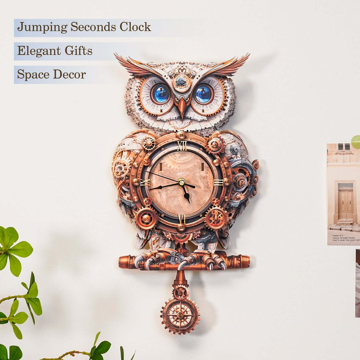 Mechanical Owl 3D Wooden Puzzle Clock, Gift  for DIY Lovers, Home Decor
