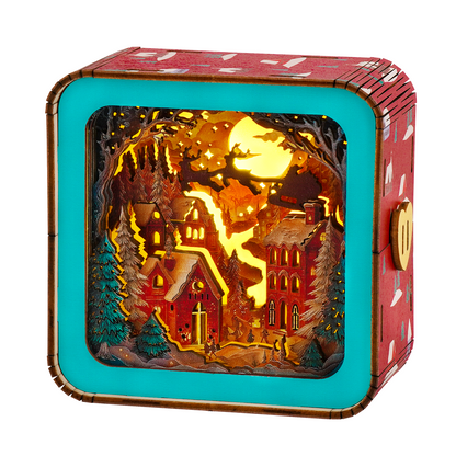 Wonderful Christmas Eve - 3D Wooden Puzzle Night Light