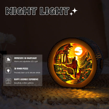 Forever by Your Side - 3D Wooden Puzzle Night Light