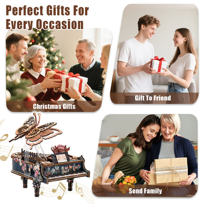 Waltz of Butterfly Mechanical DlY Kit, 3D Wooden Music Box
