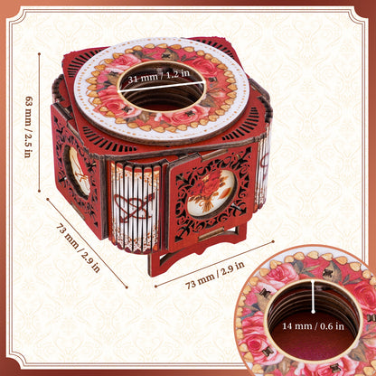 Love Ring Box Mechanical DIY Kit, 3D Wooden Music Box