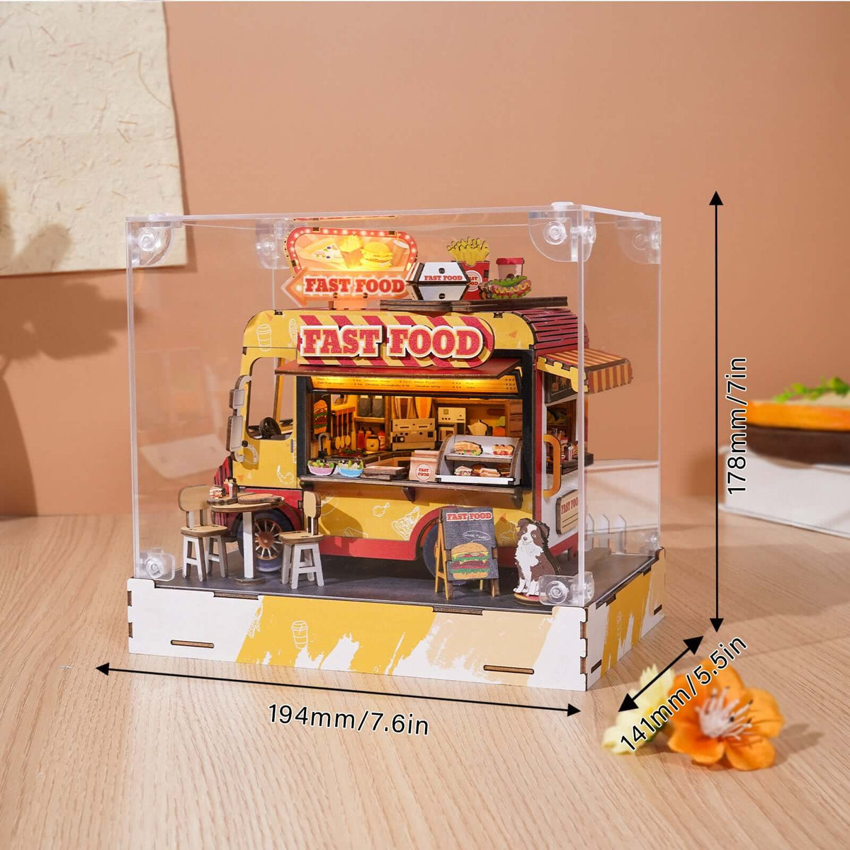 DIY miniature house kit, dollhouse kit for adults