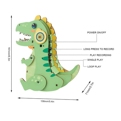 Baby T-Rex Dinosaur - STEM Wooden DIY Recorder Kit for Kids