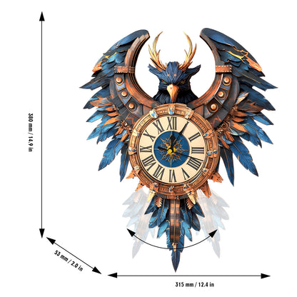 Thunderwing Sovereign 3D Wooden Puzzle Clock, Gift  for DIY Lovers, Home Decor