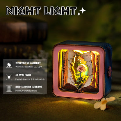 Blooming Story - 3D Wooden Puzzle Night Light